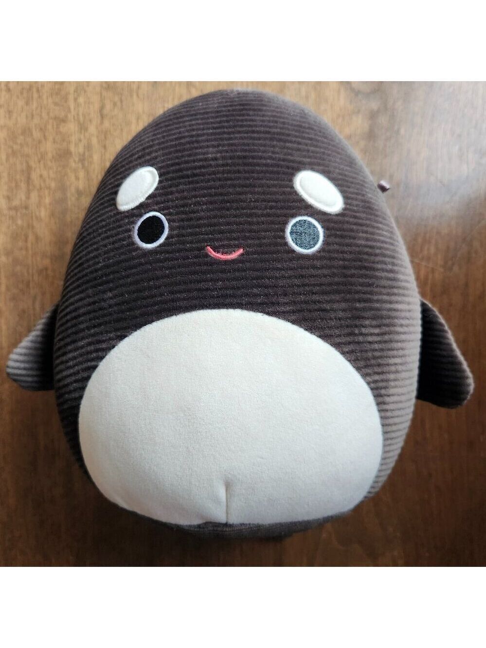 ADORABLE Squishmallow 8" Kai Killer Whale Corduroy Black White Orca Sea Plush